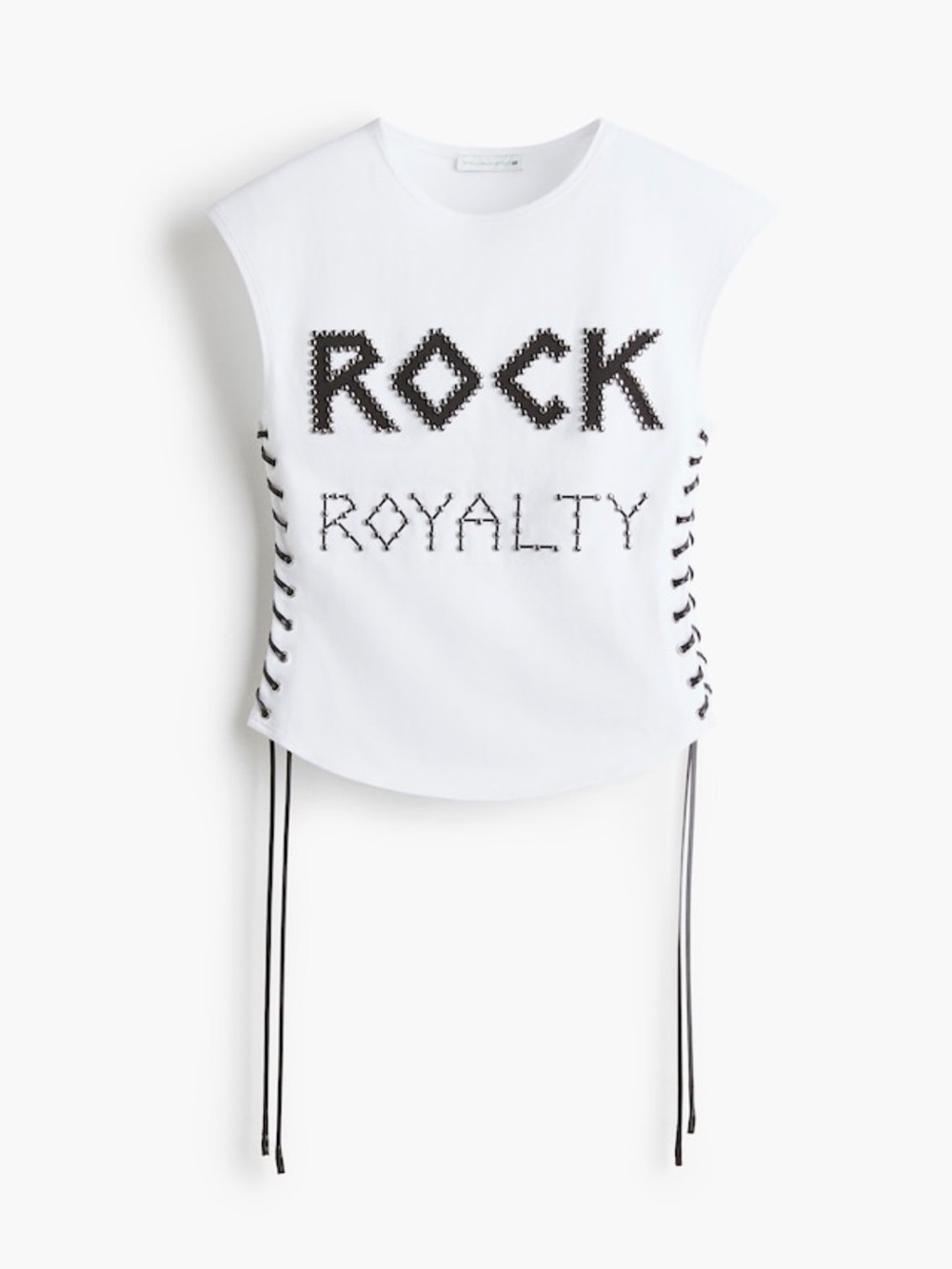 STELLA MCCARTNEY H&M LACE-UP STUDDED TOP NWT
